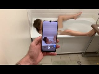 caught a girl in the bathroom